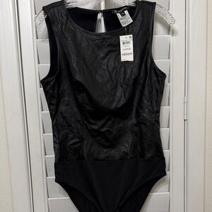 INC International Concepts Black body suit in Large NWT